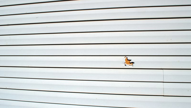 Close-up of Repaired Siding